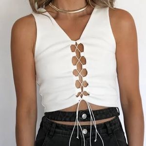 White crop top